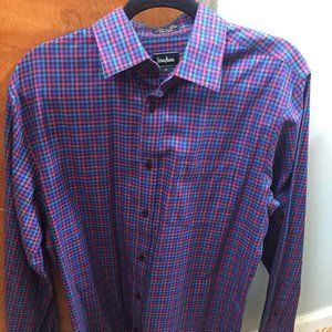 Neiman Marcus Long-Sleeve Plaid Button Up